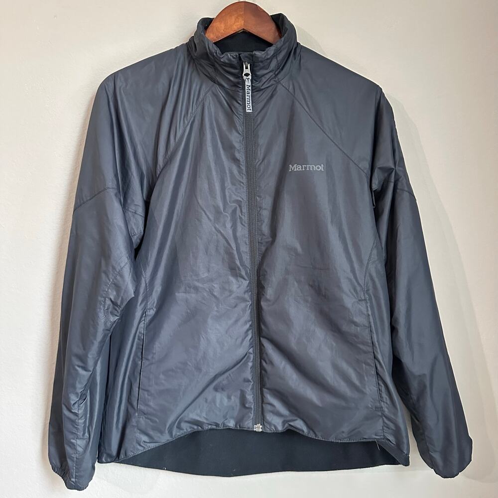 Marmot Full Zip Black Jacket Lightweight Pockets Fleece Lined Women's Large